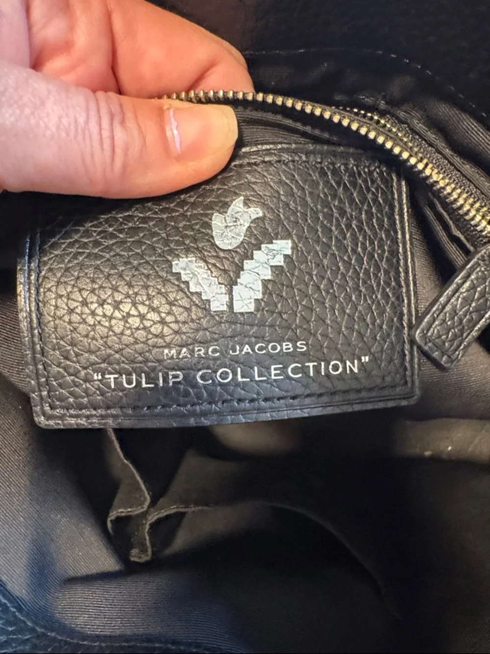 Marc Jacobs Tulip Collection Black Leather Satchel Bag with Strap in EUC - Picture 5 of 12